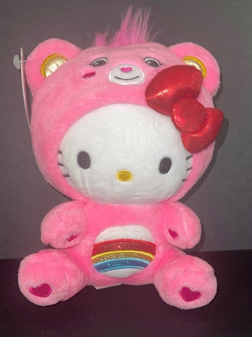 Hello Kitty Dressed As Cheer Bear 8" Fun-Size Plush - Soft, Huggable Bestie!